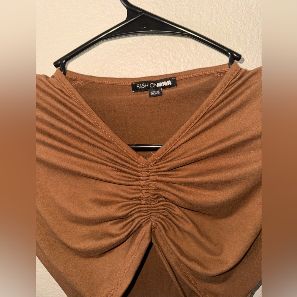 Fashion Nova Women’s Brown Bodycon Cutout Dress, Size Small - Picture 6 of 6